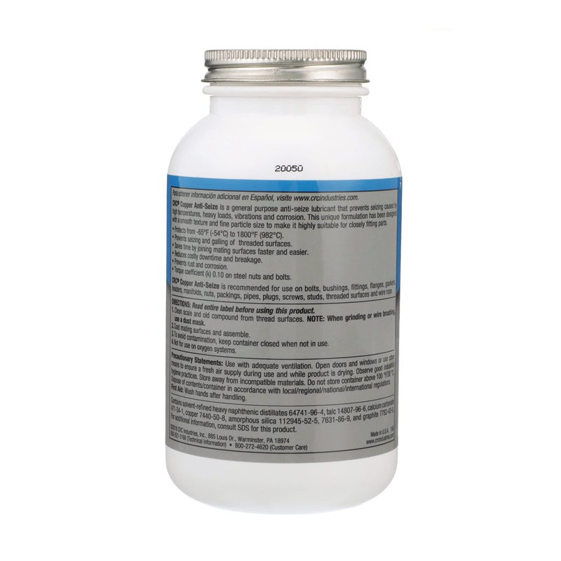 CRC مركب CRC النحاسي المضاد للتجمد وزيت التشحيم SL35903-16 أوقية، شحم مضاد للتجمد للتجهيزات، المحامل، الحواف، الرؤوس - Image 2